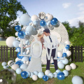 White Blue Balloons Garland Arch Kit For Wedding Birthday Baby Shower Party Balloon Background Decoration